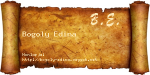 Bogoly Edina névjegykártya